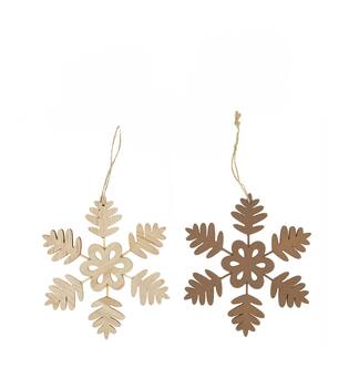 Hanger snowflake plywood 12.7x0.5x15cm C/2 FSC 100%