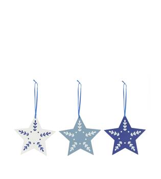 Hanger star plywood 12x0.4x11.3cm 3pc C/3 FSC 100%