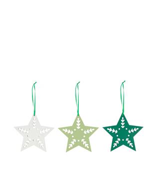 Hanger star plywood 11.8x0.4x11.3cm 3pc C/3 FSC 100%