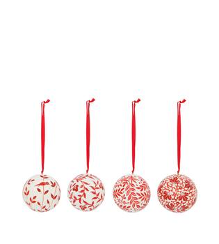 Bauble paper mache with hanger 7x7x7cm A/4 FSC Recycled 100%