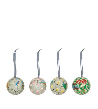 Bauble paper mache with hanger 7x7x7cm A/4 FSC Recycled 100%