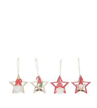 Hanger star with gnome plywood 10.8x0.7x11cm A/4 FSC 100%