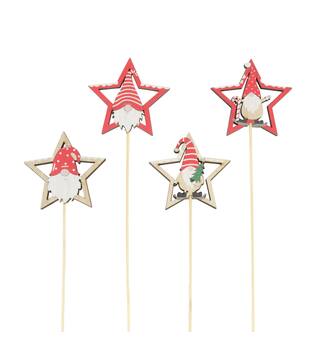Star gnome plywood on stick 7.5x0.5x48cm 4pc FSC 100%