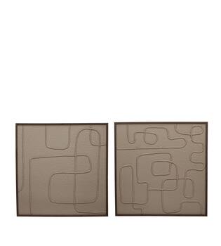 Wall art mdf 58x2.5x58cm  FSC 100% - Cream