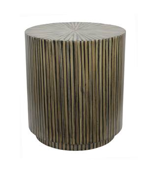 Table round bamboo  mdf 47x47x52cm FSC 100% - Brown