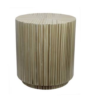 Table round bamboo / mdf 47x47x52cm S/2 FSC 100%
