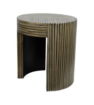Table round bamboo / mdf 47x47x52cm S/2 FSC 100%