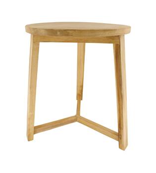 Stool round teak wood 38x38x48cm FSC Recycled 100%