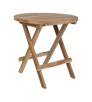 Table round teak wood 50x50x50cm KD FSC Recycled 100% - Natural