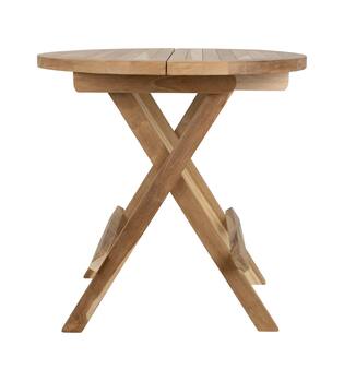 Table round teak wood 50x50x50cm KD FSC Recycled 100% - Natural