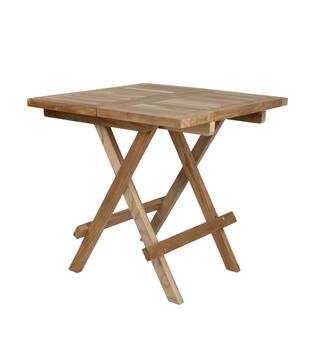 Table square teak wood 51x50x50cm KD FSC Recycled 100% - Natural