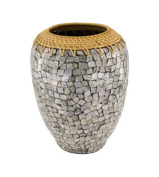 Vase rattan 23x23x30cm FSC 100% - Grey