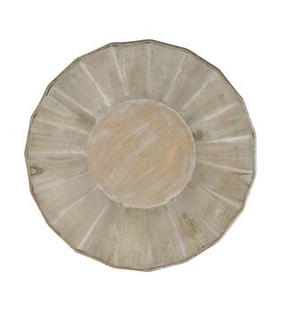 Plate round pine wood 42x42x7cm FSC 100% - Grey