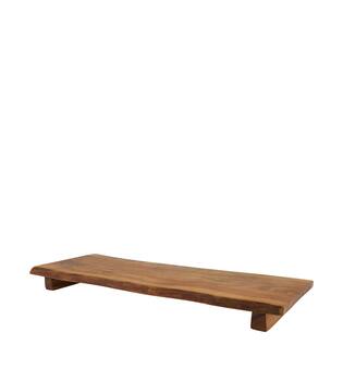 Plate rectangular acacia wood on feet 56x21x5cm FSC 100% - Natural