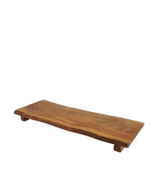 Plate rectangular acacia wood on feet 56x21x5cm FSC 100% - Natural