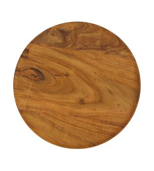 Plate round acacia wood 32x32x1.5cm FSC 100% - Natural