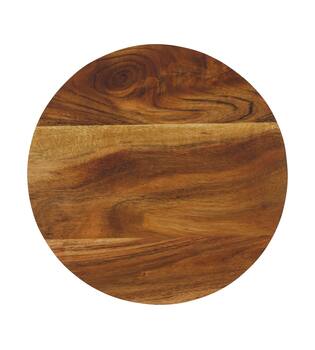 Plate round acacia wood on feet 28x28x6cm FSC 100% - Natural