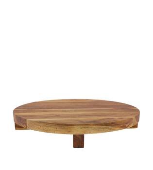 Plate round acacia wood on feet 38x38x6cm FSC 100% - Natural