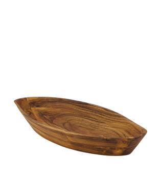 Bowl organic acacia wood 38x18x4.5cm FSC 100% - Natural