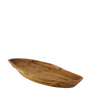 Bowl organic acacia wood 58x24x4.5cm FSC 100% - Natural