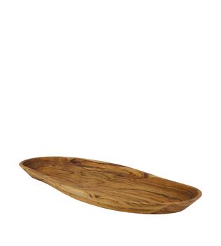 Bowl organic acacia wood 58x24x4.5cm FSC 100% - Natural