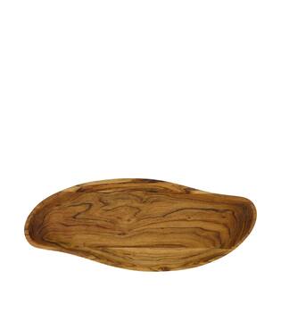 Bowl organic acacia wood 58x24x4.5cm FSC 100% - Natural