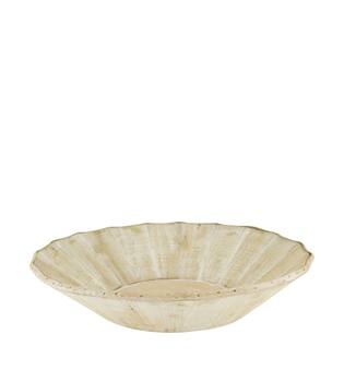 Plate round pine wood 42x42x7cm FSC 100% - Natural