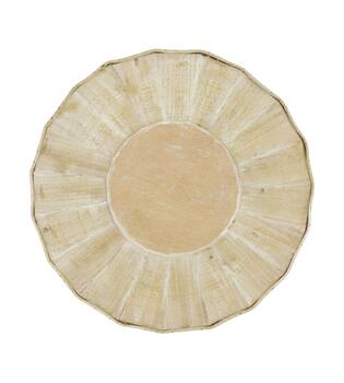 Plate round pine wood 42x42x7cm FSC 100% - Natural