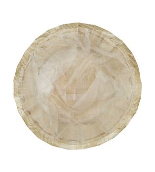 Planter round pine wood with plastic 25x25x10cm FSC 100% - Natural