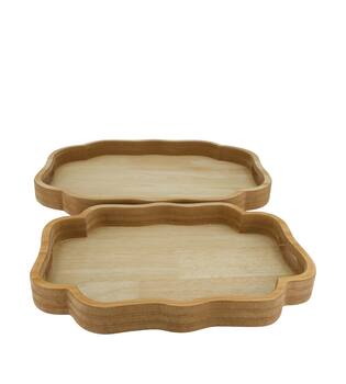Tray organic mdf 43.5x35x4cm FSC Mix 100% - Natural