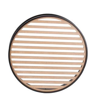Frame round stripes metal mdf 58x58x9cm FSC Mix 100% - Natural