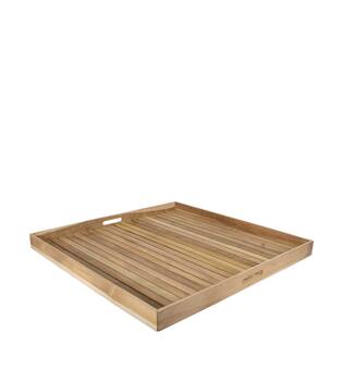 Tray square teak wood with handle 78x78x6cm FSC 100%