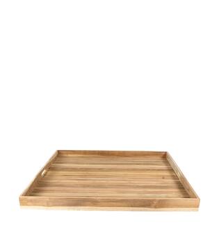 Tray square teak wood with handle 78x78x6cm FSC 100%