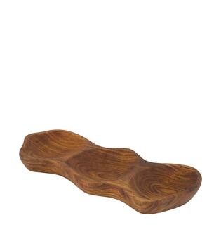 Bowl organic acacia wood 38x15x4cm FSC 100% - Natural