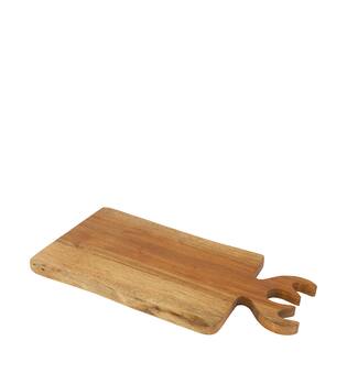 Tray rectangular antlers acacia wood 38x20x1.5cm FSC 100% - Natural