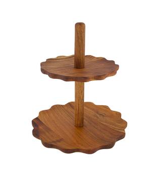  Etagiere round acacia wood 28x28x31.5cm KD FSC 100% - Natural