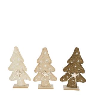 Statue tree felt 22x6x37cm C3 FSC Mix 100% - Brown