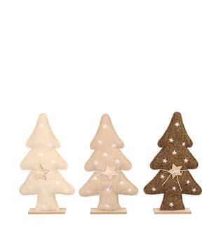 Statue tree felt 34x7x57cm C3 FSC Mix 100% - Brown
