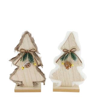 Statue tree mdf 16x6x27cm C2 FSC Mix 100% - Natural