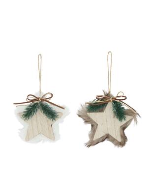 Hanger star mdf 10x10x1.5cm C2 FSC Mix 100% - Natural