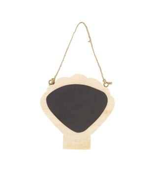 Sign shell blackboard poplar wood 18x18x1.8cm FSC Recycled 100%